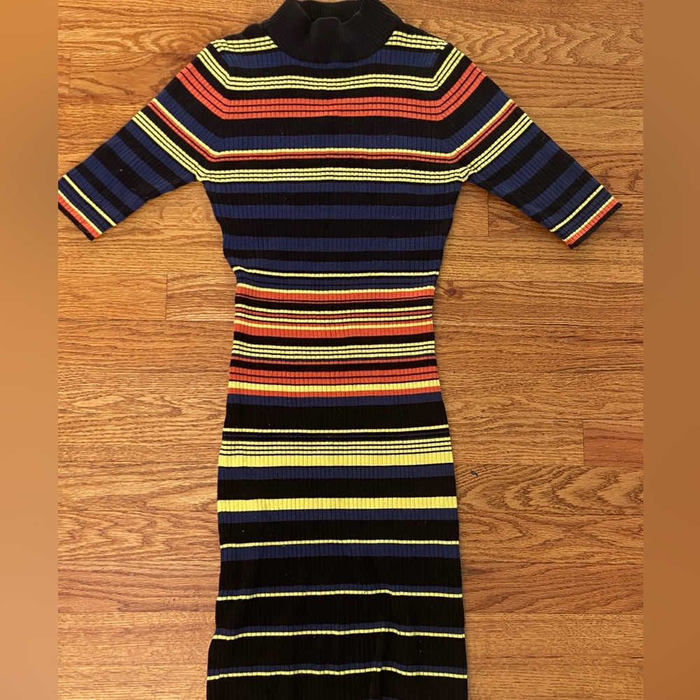 Say What? Vibrant Striped Midi Dress